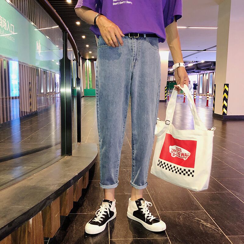 全2色 デニム パンツ ストレート カジュアル シンプル 無地