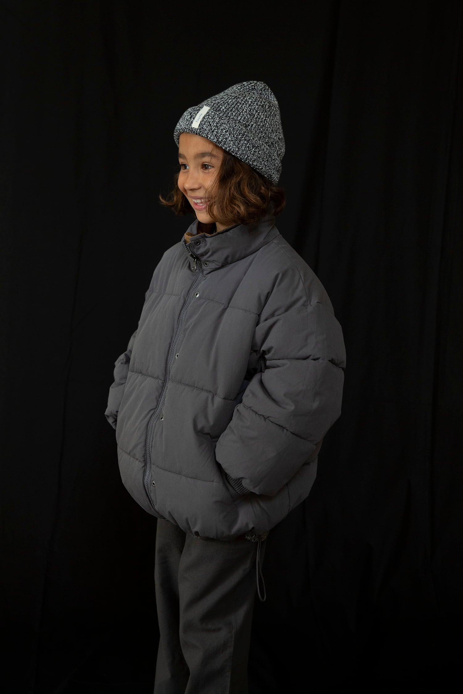 Façade / Reversible Jacket / Honey・Grey / 4〜8-10Y | crecer