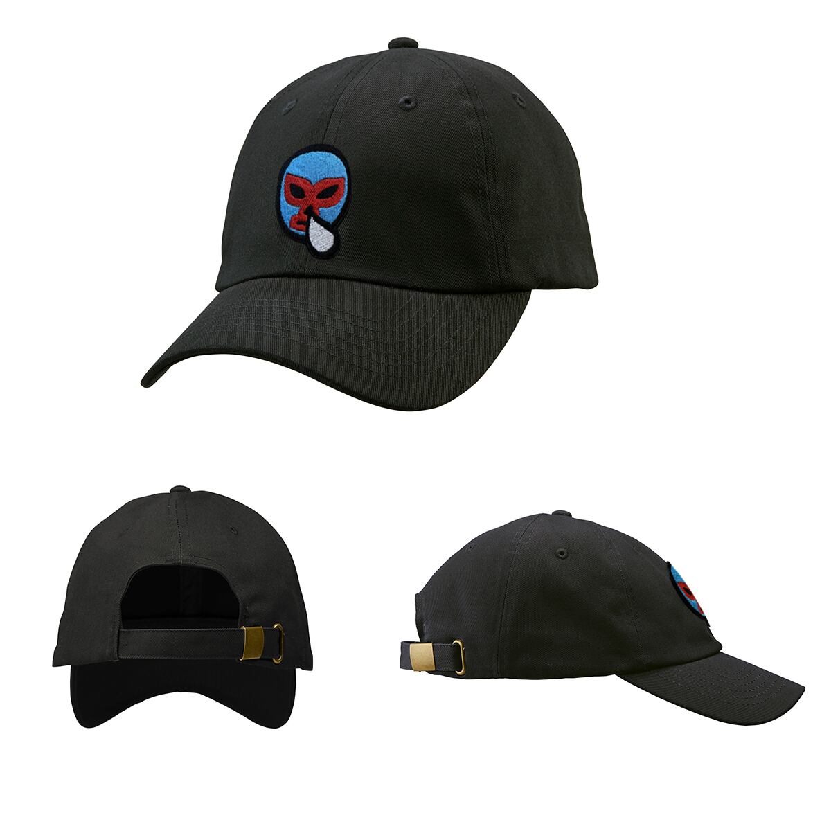 ルチャリブレ 覆面レスラー  刺繍キャップ cap-a_ss003 コットン ツイル ロー キャップ 帽子