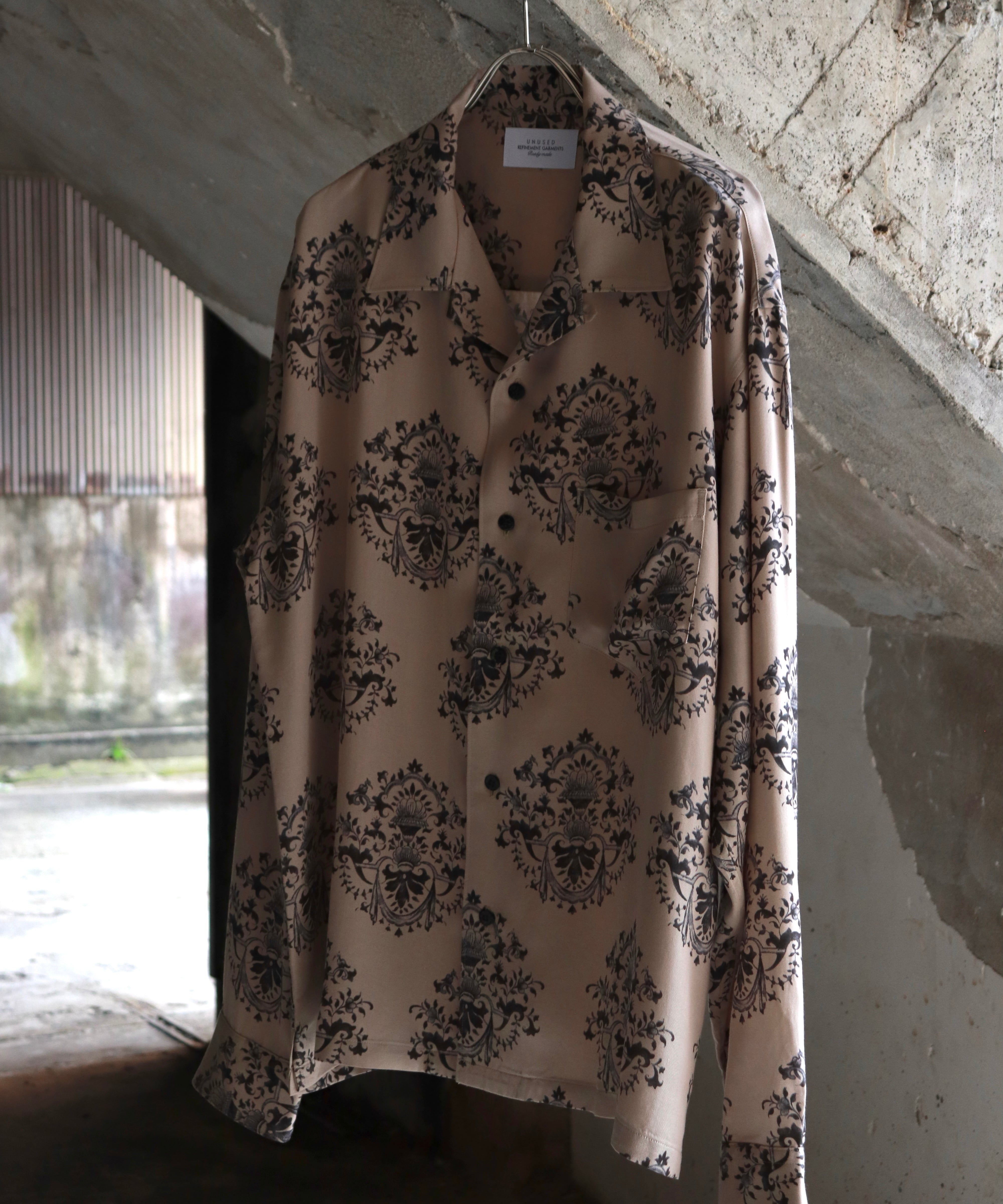 UNUSED / US2501 LONG SLEEVE SHIRT (BEIGE) | AfterSchool Online 