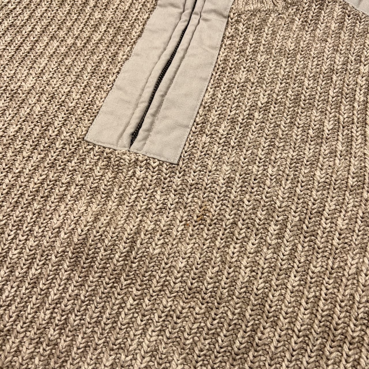 00s L.L.Bean エルエルビーン ハーフジップ コマンド コットンニット セーター サイズ M /アイボリーベージュ/メンズ/オールド