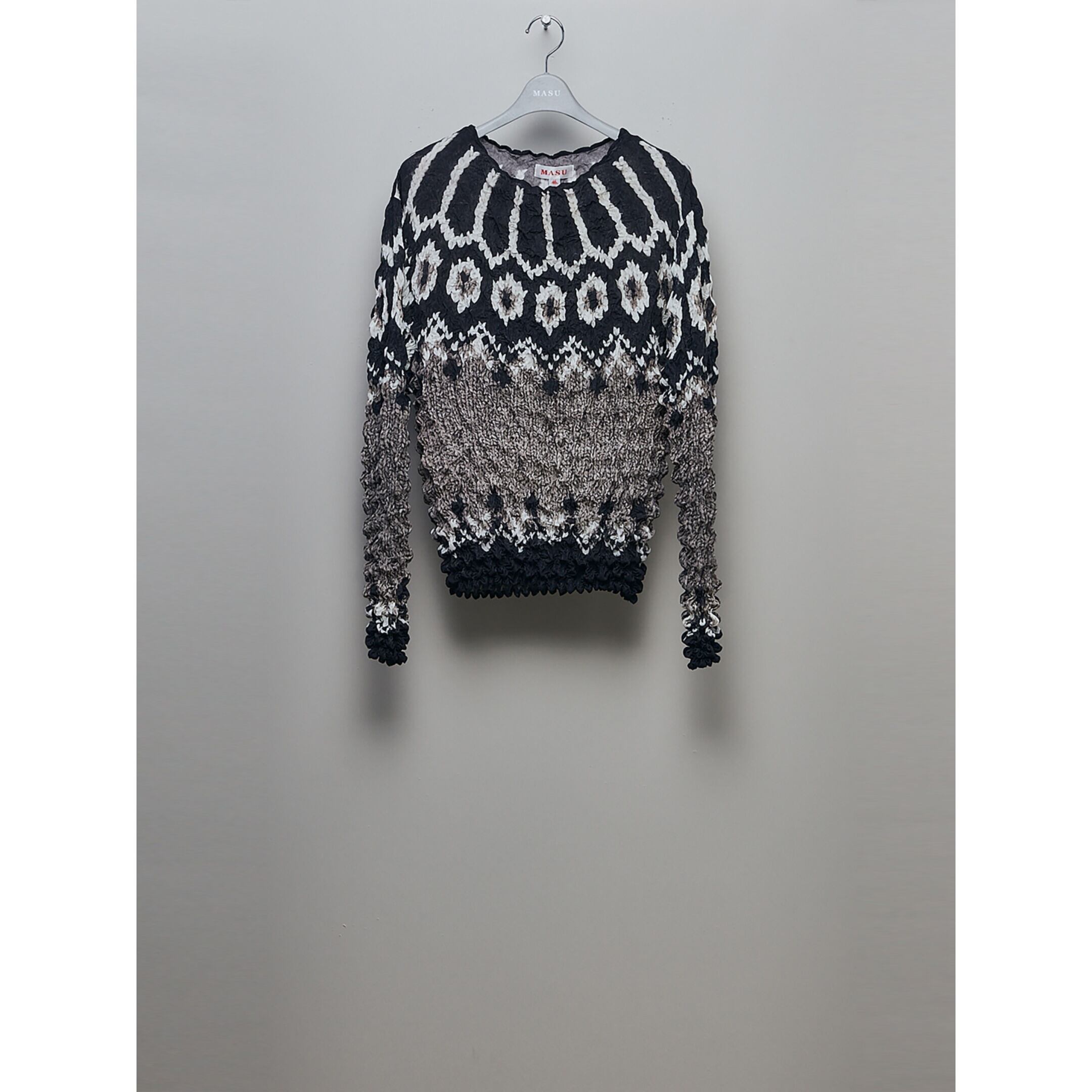 l*e様 【美品】MASU ポップコーンノルディックセーター MASU(エムエーエスユー)のPOPCORN NORDIC SWEATER MOCHAの通販