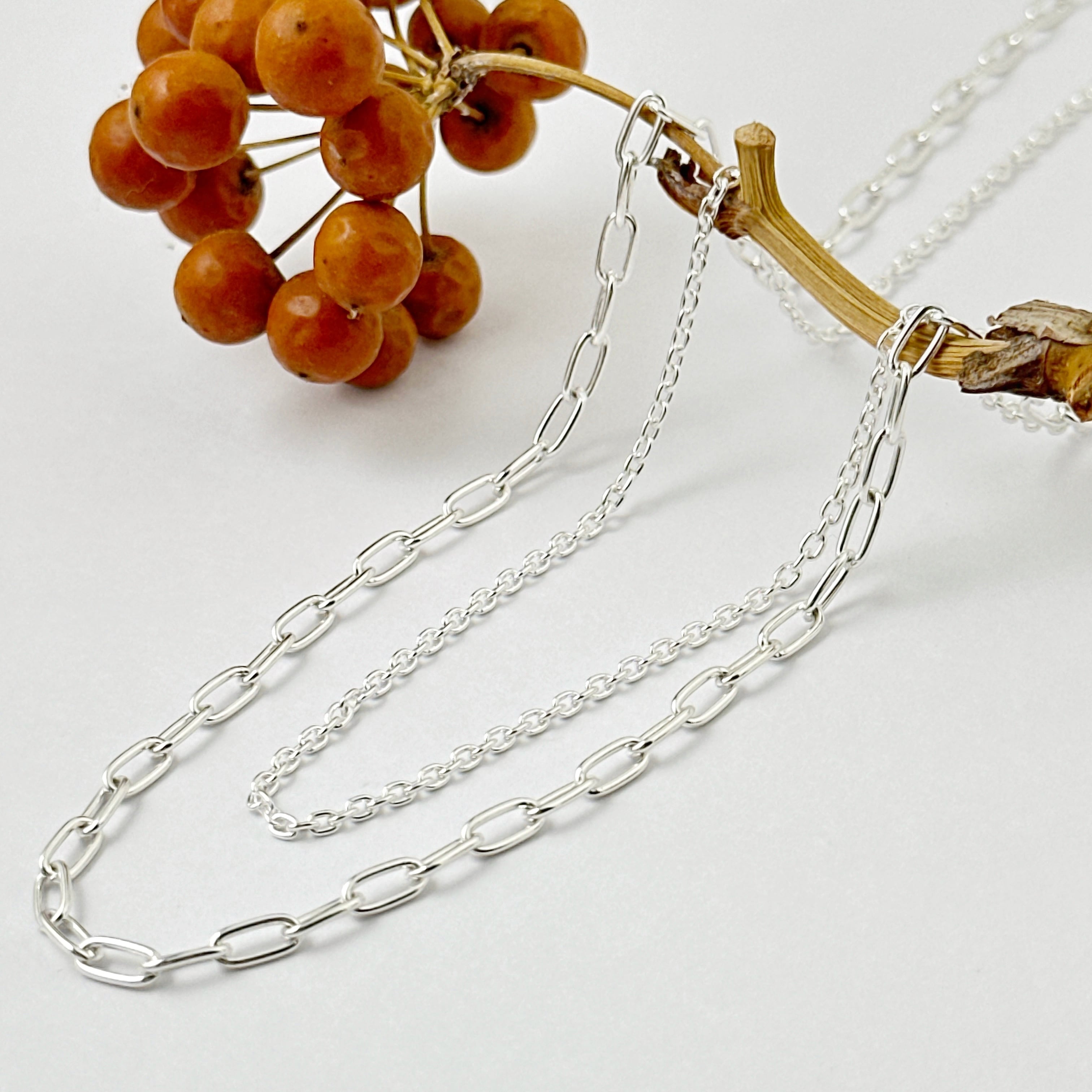 ボリュームロングアズキチェーン 50cm and アズキチェーン 選べる長さ