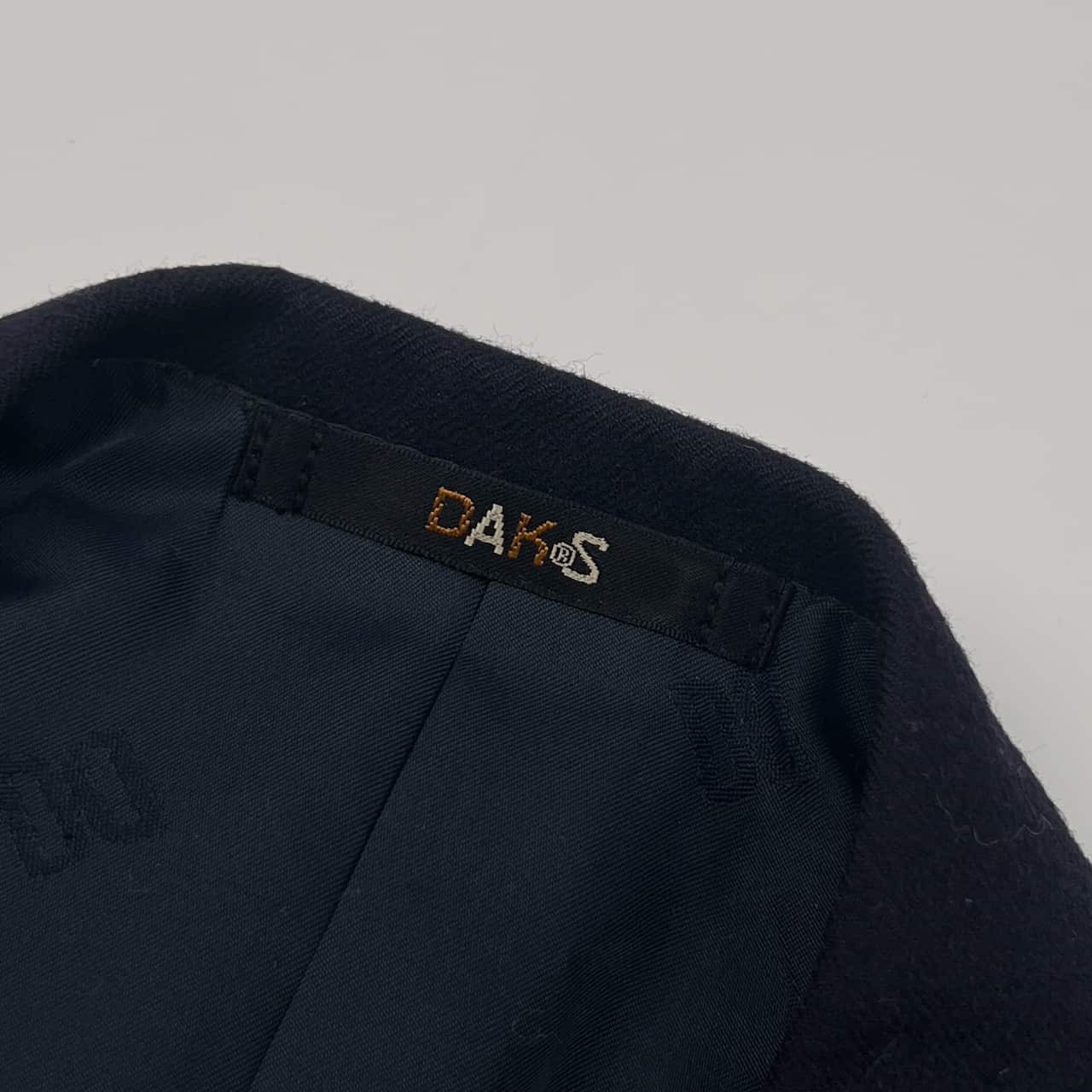 DAKS ダックス 金ボタン 背抜き ダブル テーラードジャケット 紺ブレ Y-5/ネイビー メンズ