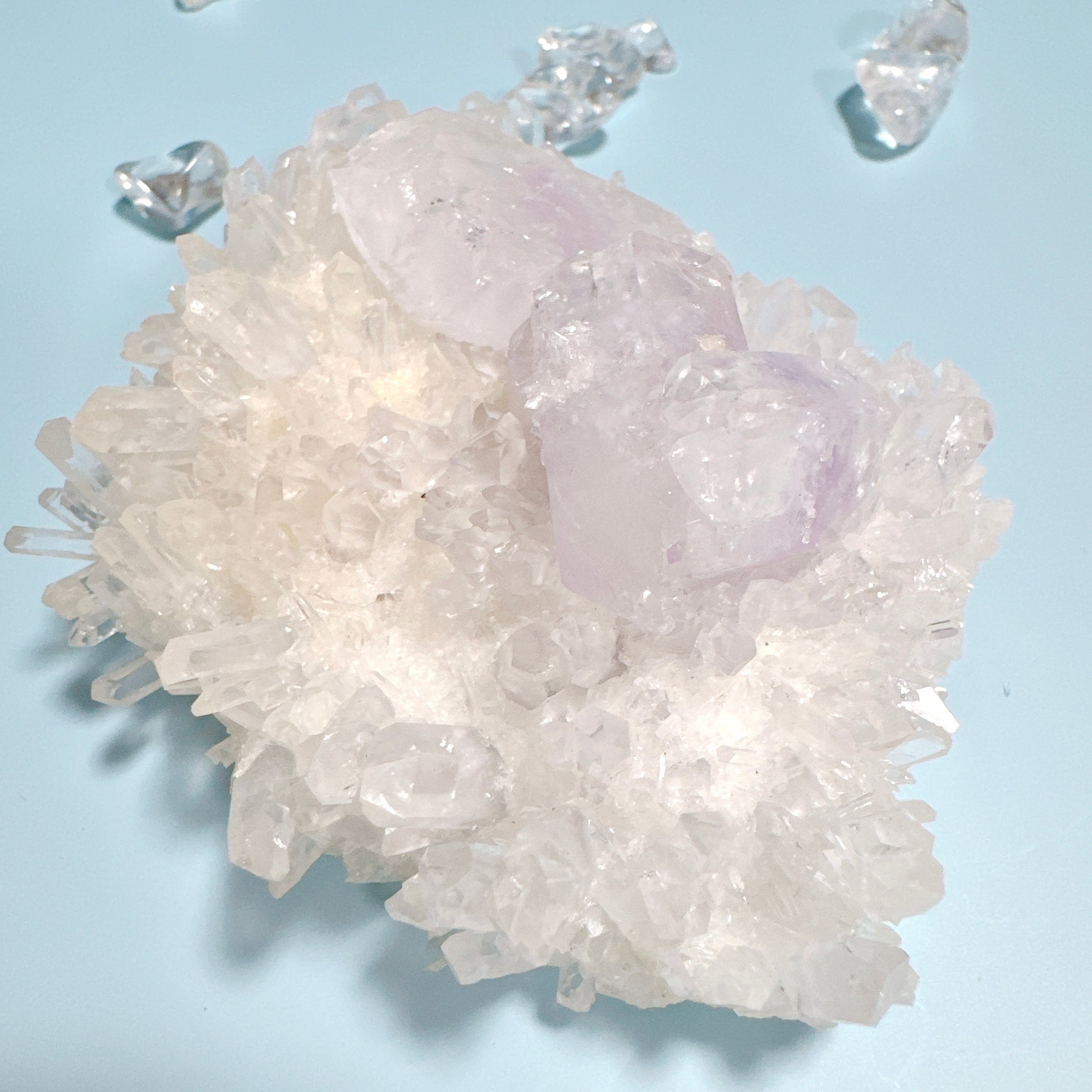 アメジスト共生 菊花水晶 クラスター 原石 天然石 | Rinolis-interior