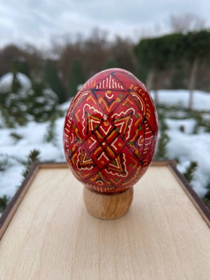 装飾用プィサンカ（イースターエッグ）with stand　コロミヤ博物館モデル