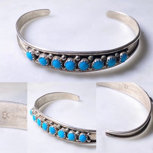 vintage silver turquoise bangle