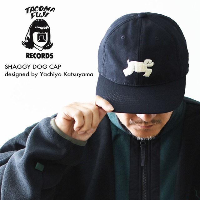 TACOMA FUJI RECORDS [タコマフジレコード] SHAGGY DOG CAP designed by Yachiyo Katsuyama [TCM26-022] ロゴキャップ・ベースボールキャップ・刺繍・NAVY・MEN'S / LADY'S [2026AW]