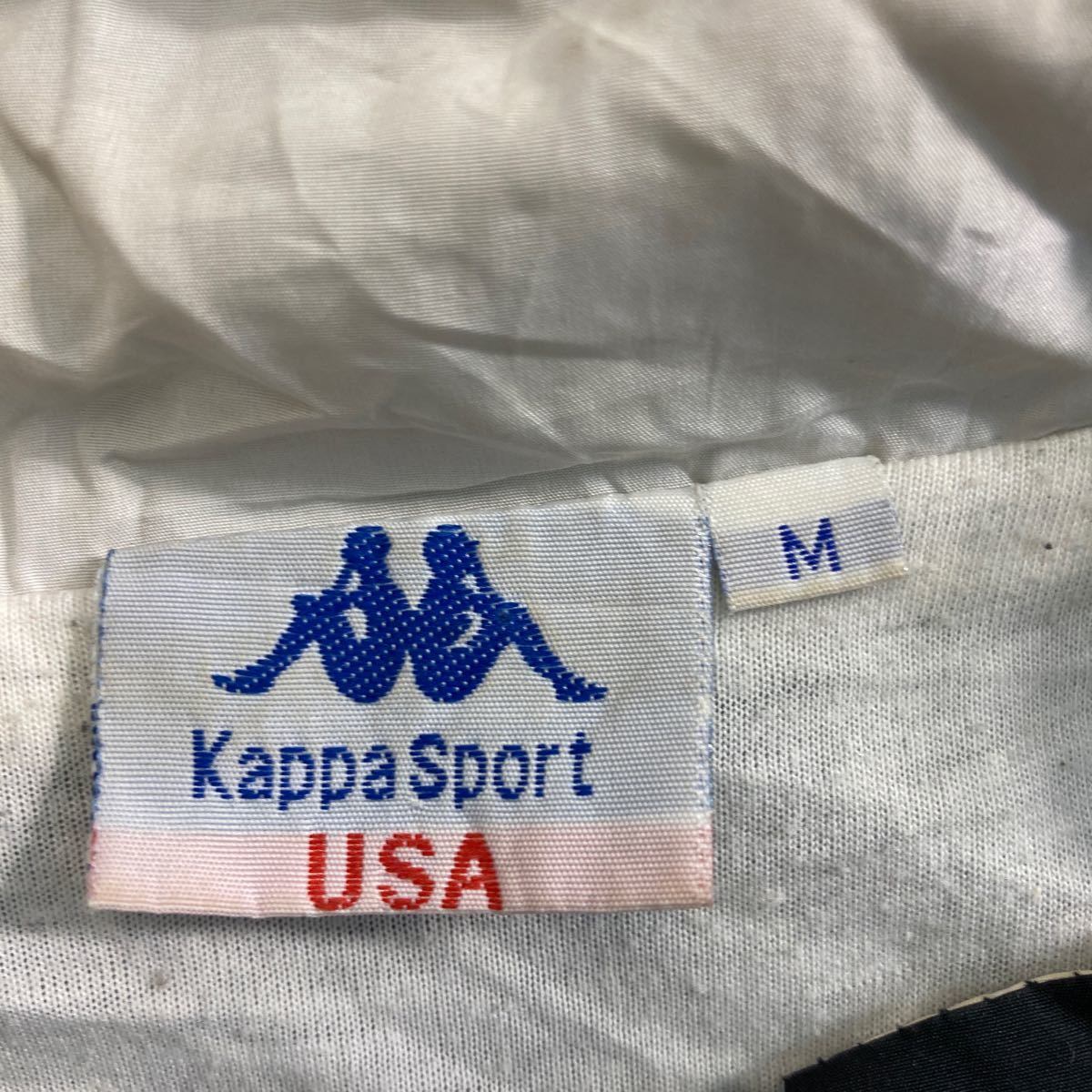 Kappa Sport ナイロン ジャケット M ホワイト ブラック カッパ