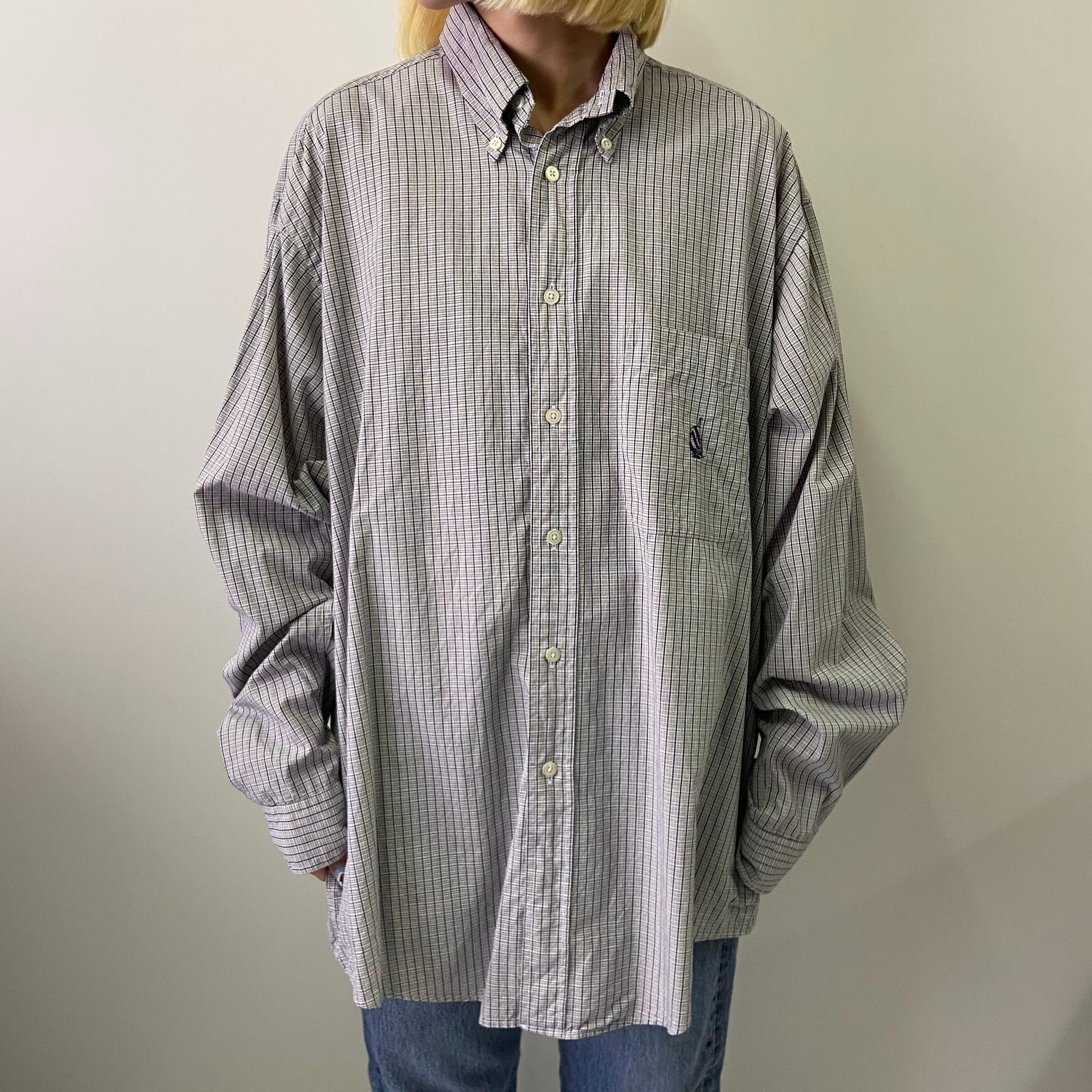 【カールヘルム】　チェックシャツ　ビンテージ　ビッグサイズ　90s