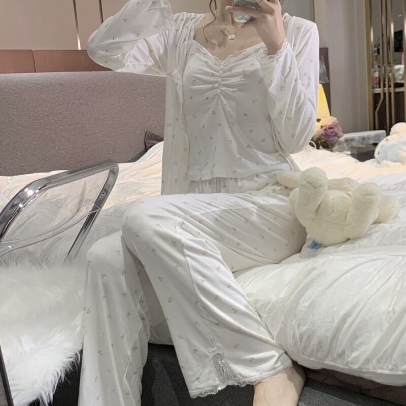 フローラルレディースオータム ロング 大人ガーリー スウィート キュート カジュアル 秋物 花柄 萌量不足71041240113