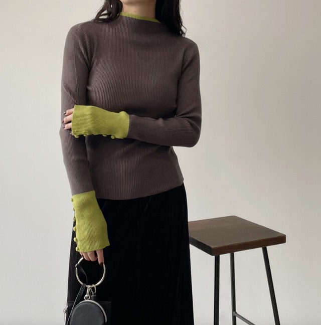 ナンバーミーTOKYO"CREW KNECK BY COLOR PULLOVER"CHARCOAL