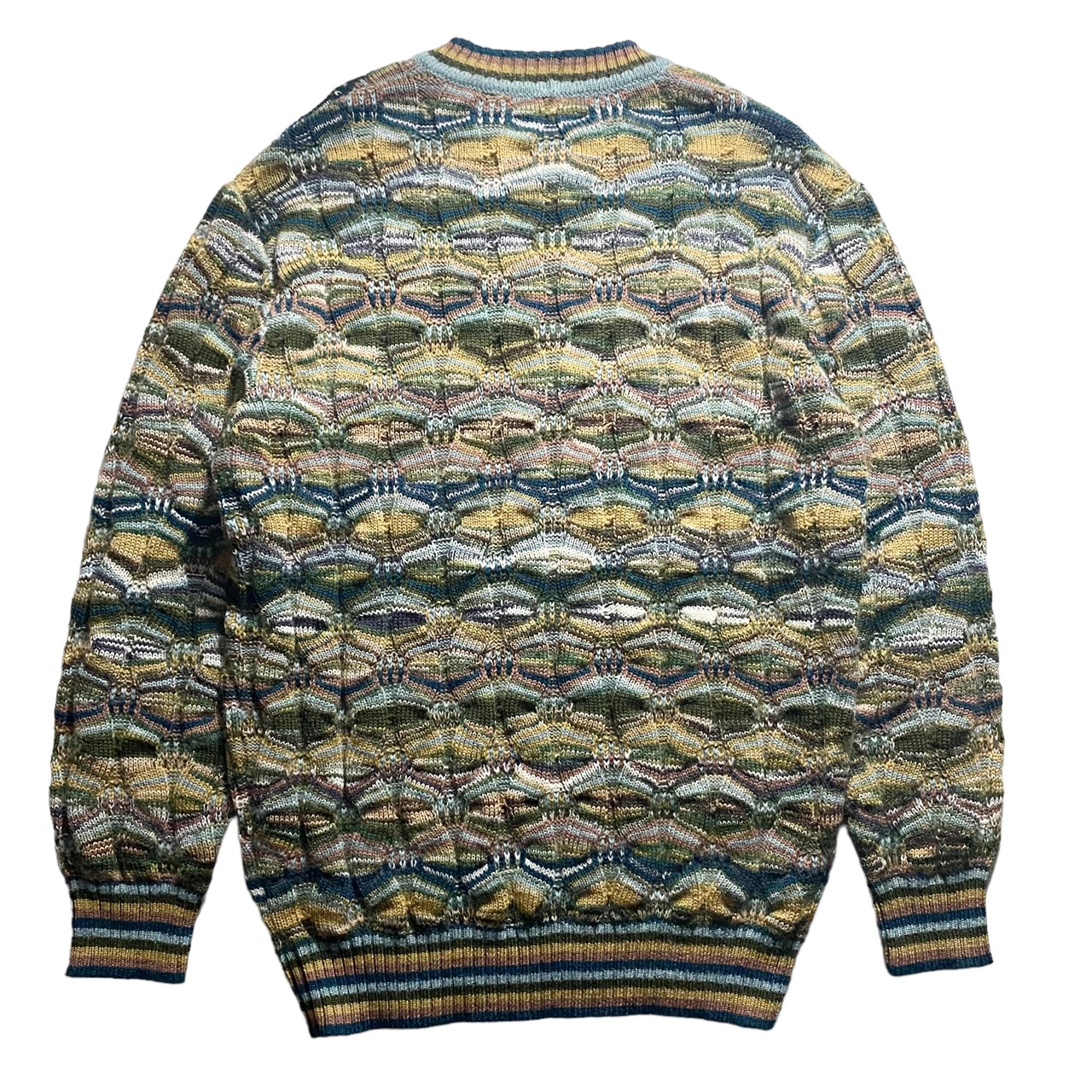 MISSONI wave pattern low gauge knit sweater