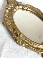 手鏡　化粧鏡　ハンドミラー　ブロンズ　ロカイユ　ロココ調　12oteg23