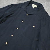 silk open collar aloha shirt