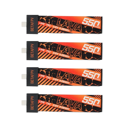 BETAFPV LAVA 1S 550mAh 75C battery 4pcs