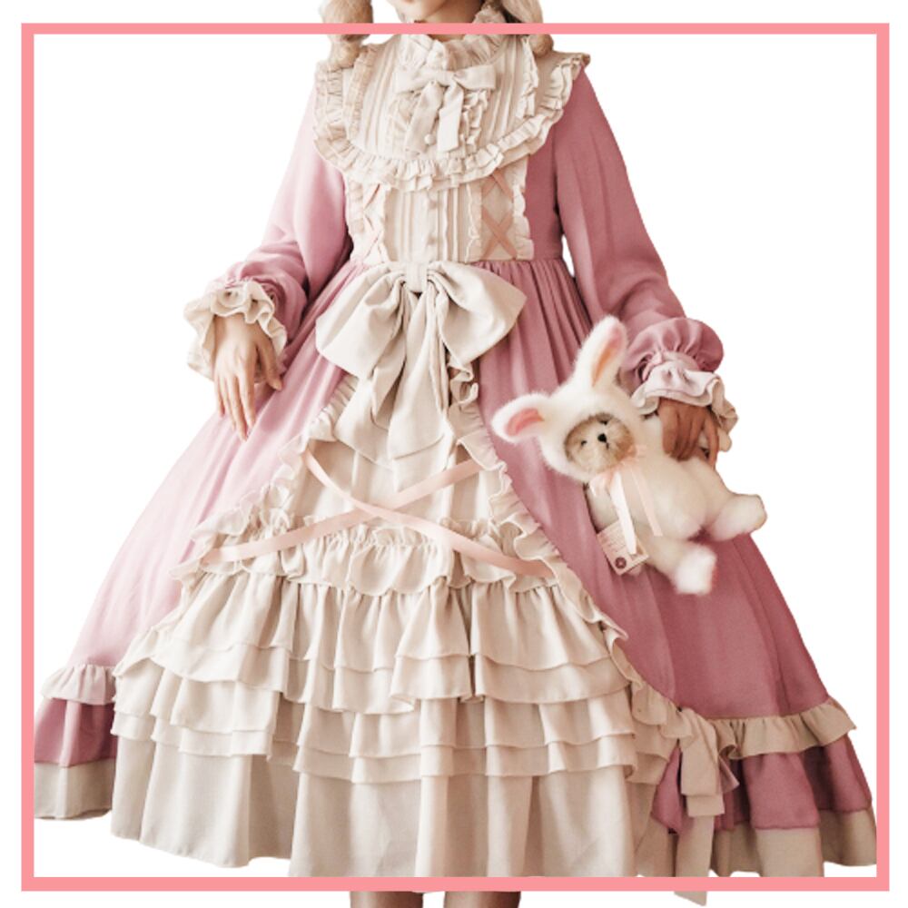 ロリィタスウィートプリンセスドレス ピンク Black Lotus