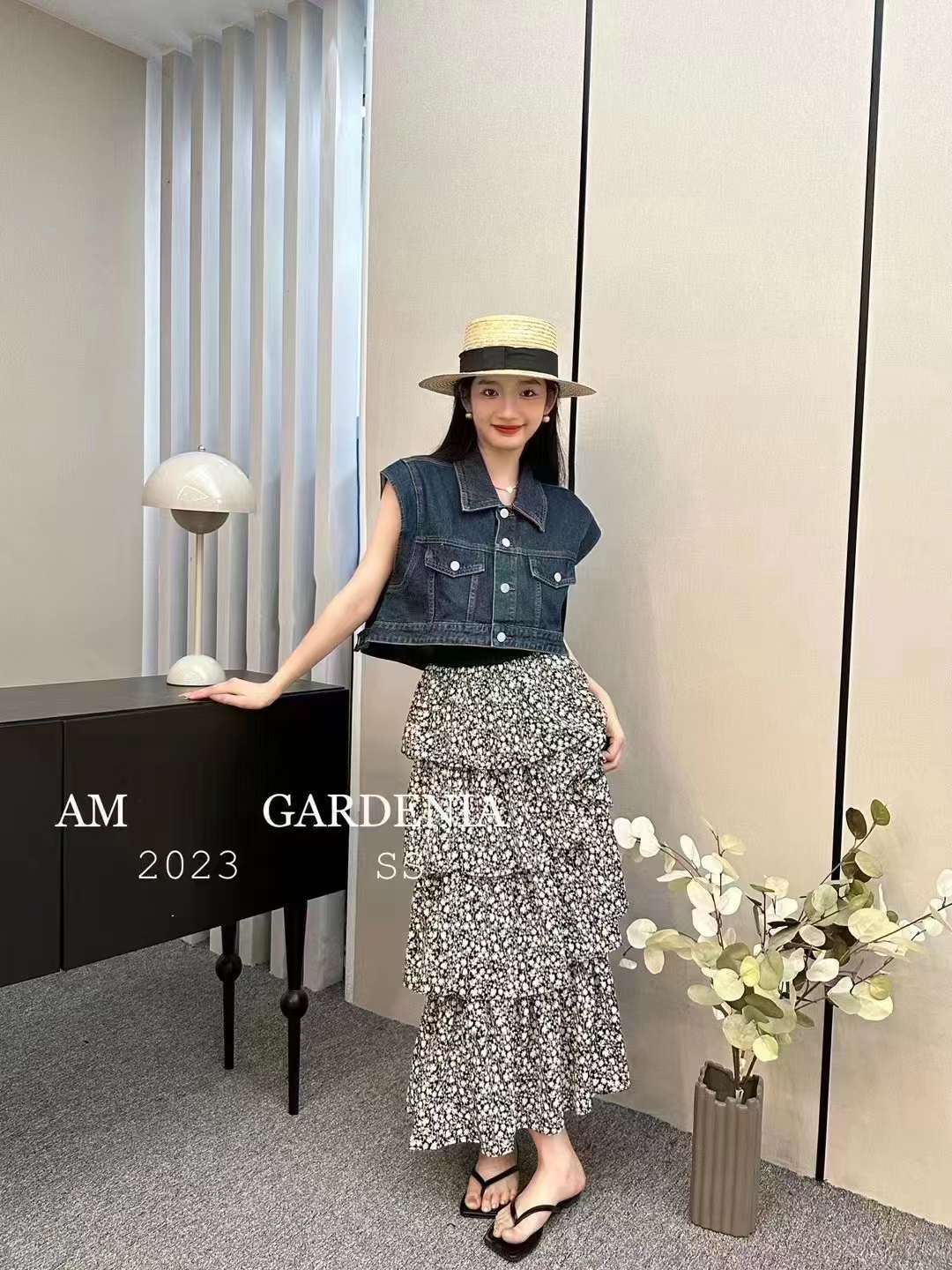 ティアードロングスカート AJ1399-2036