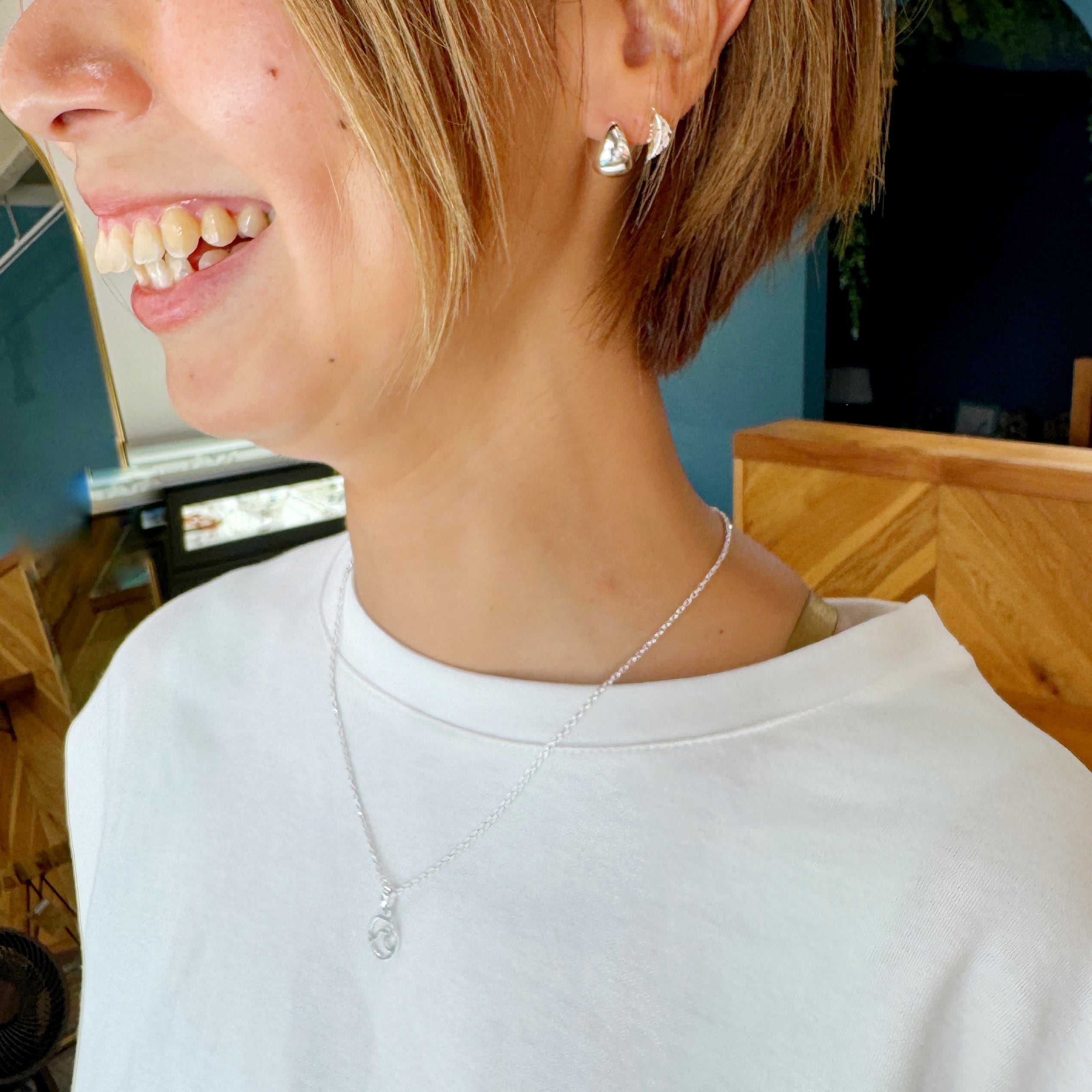リトル フェザー スタッド ピアス 羽 鳥 イーグル 小さめピアス
