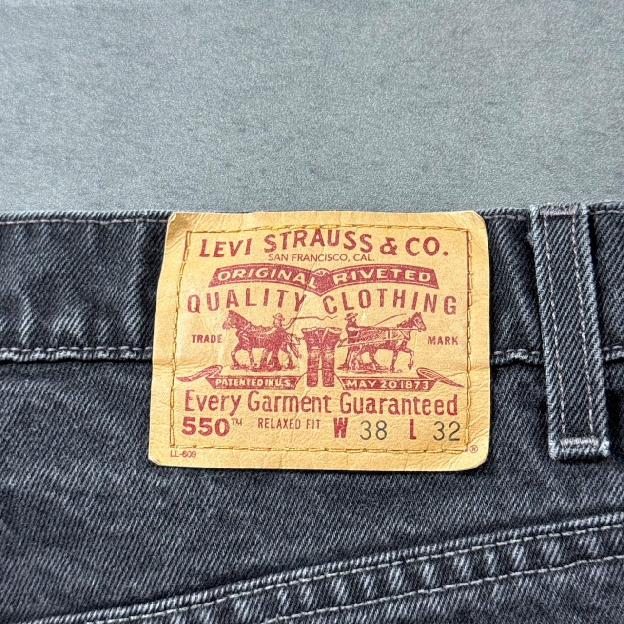 90s Levi's 550 black denim W38L32 古着 - 12