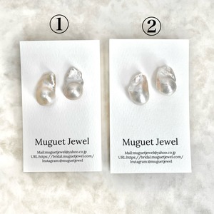 ciel 淡水バロックパールピアスs925 大ぶりドロップ型