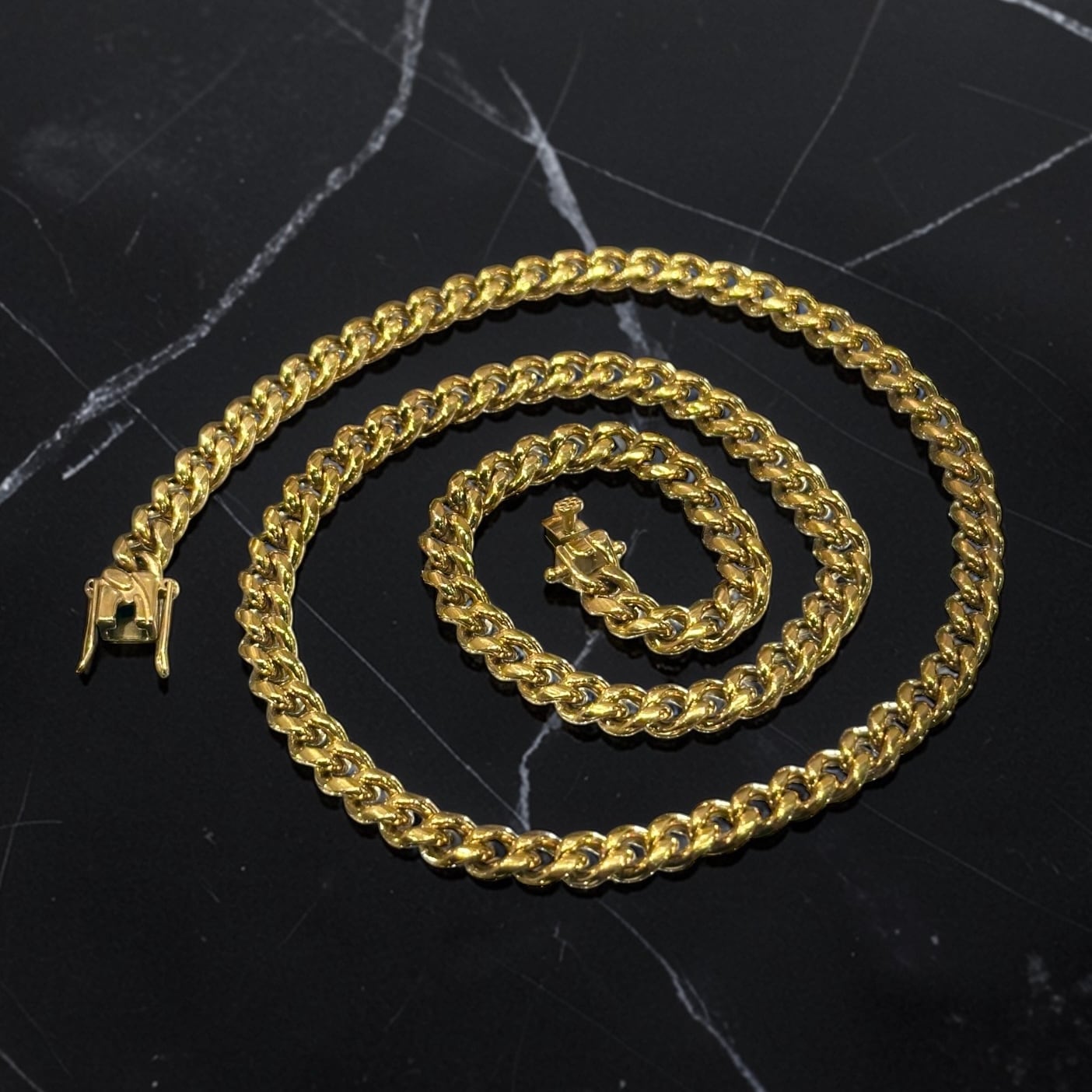 喜平ネックレス 50cm 幅14mm 18K刻印 ステンレス ゴールドチェーン 50cm | 喜平ネックレスやステンレス＆シルバー925のメンズアクセサリー