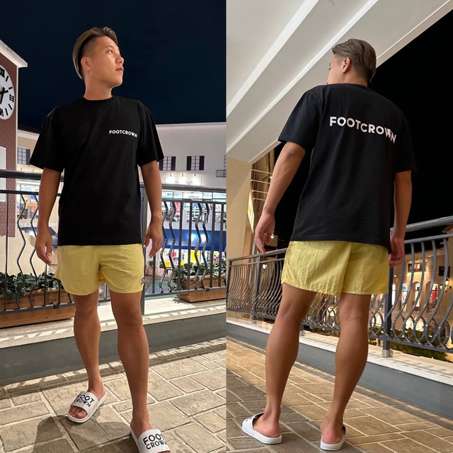 定番 半袖Tシャツ FOOTCROWN イージーロゴデザイン 5.6オンス 厚さ/ノーマル 綿100% 春夏