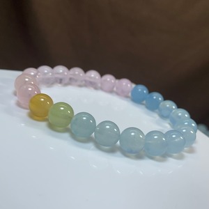no9.爽やかパステル☆グラデーションミックスベリル ブレスレット