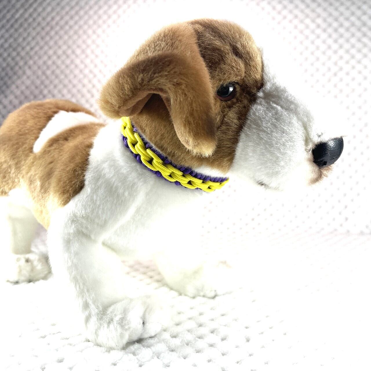 パラコード編み犬首輪 #263チェーンモチーフコード小型犬用 | 犬猫の
