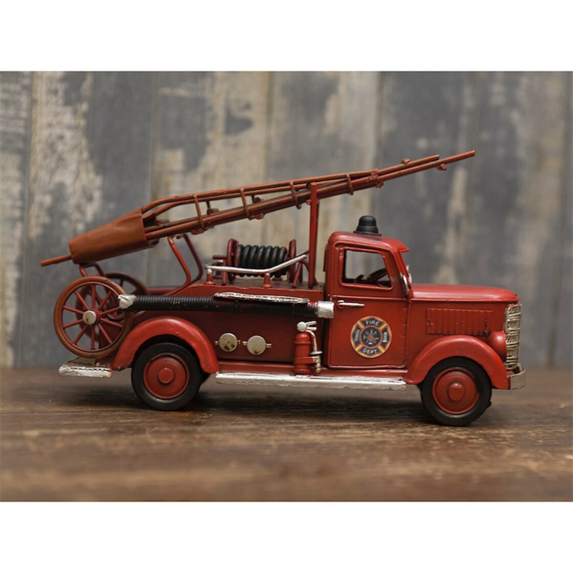 ヴィンテージカー Fire Dept ・ブリキ ミニカー 消防車 アンティーク 