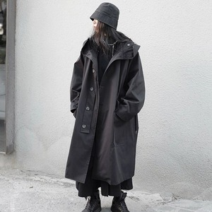 〈Unisex〉Hood Mode Trench Coat【TR2495】