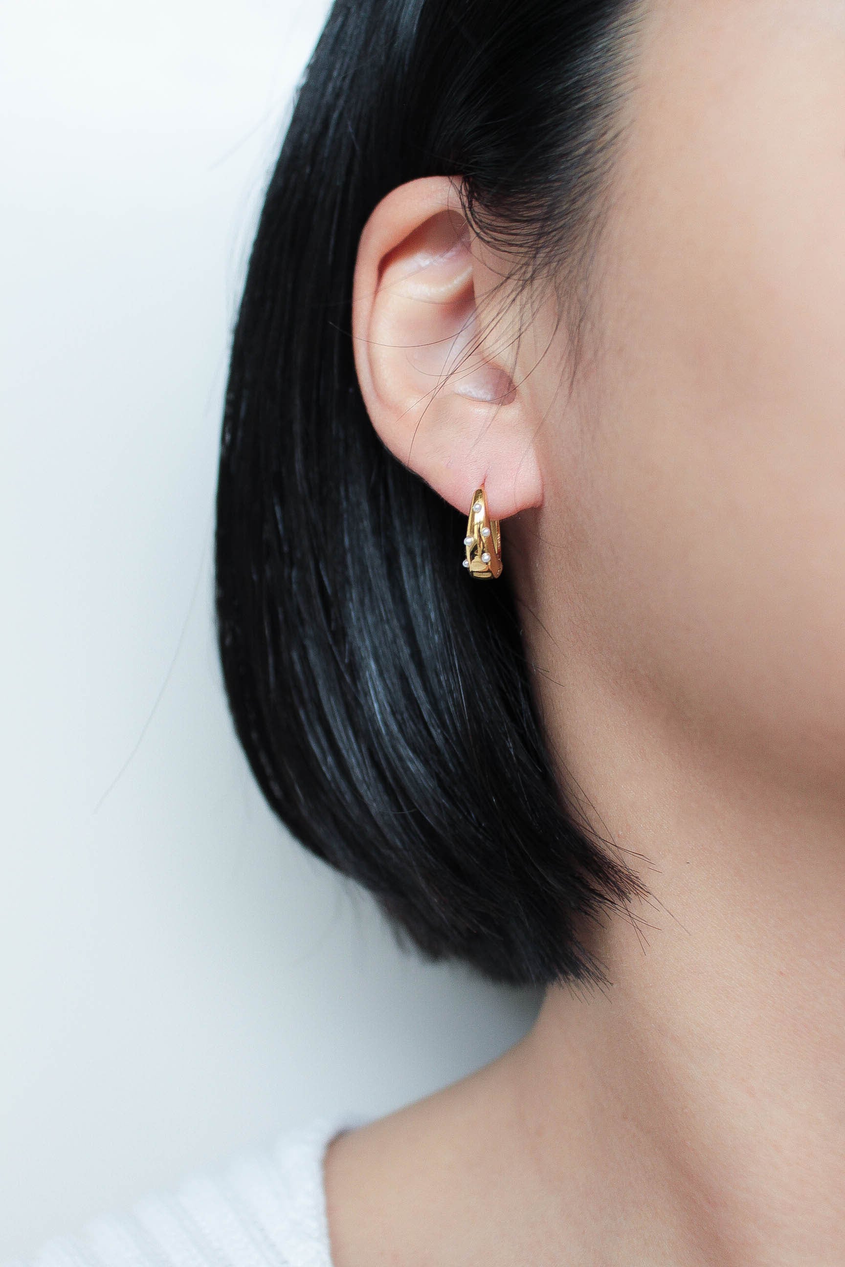 1/17(Sat)発売 Drop Hoop Pearl Pierce | 金属アレルギー対応の