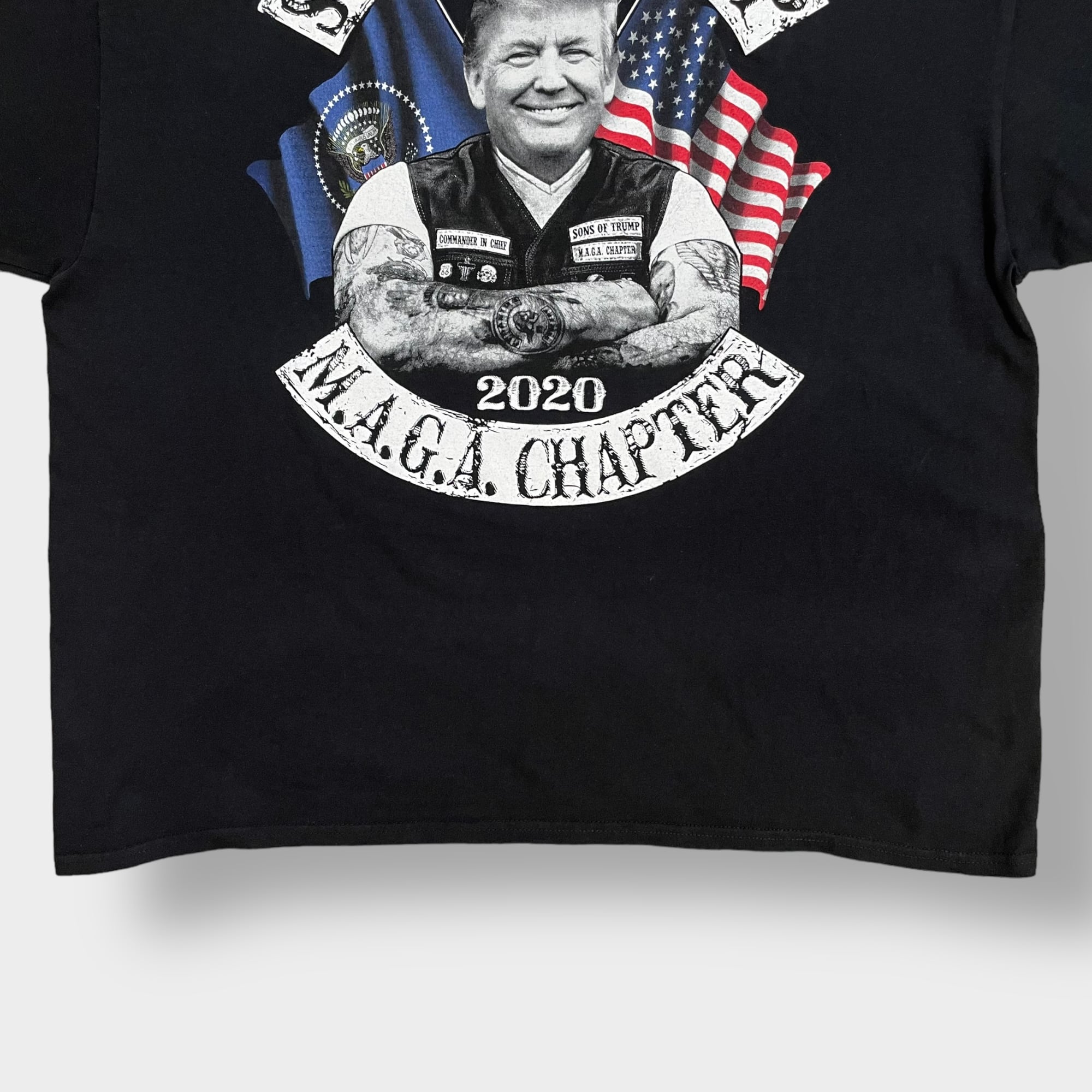 3年保証』 ドナルドトランプ大統領人物ビッグプリントTシャツtシャツ