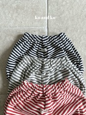 韓国子供服 / 26Autumn / 〖取寄〗ko and ko / ボーダーショートブルマ / ベビー服 / キッズ服 *XXS~S*