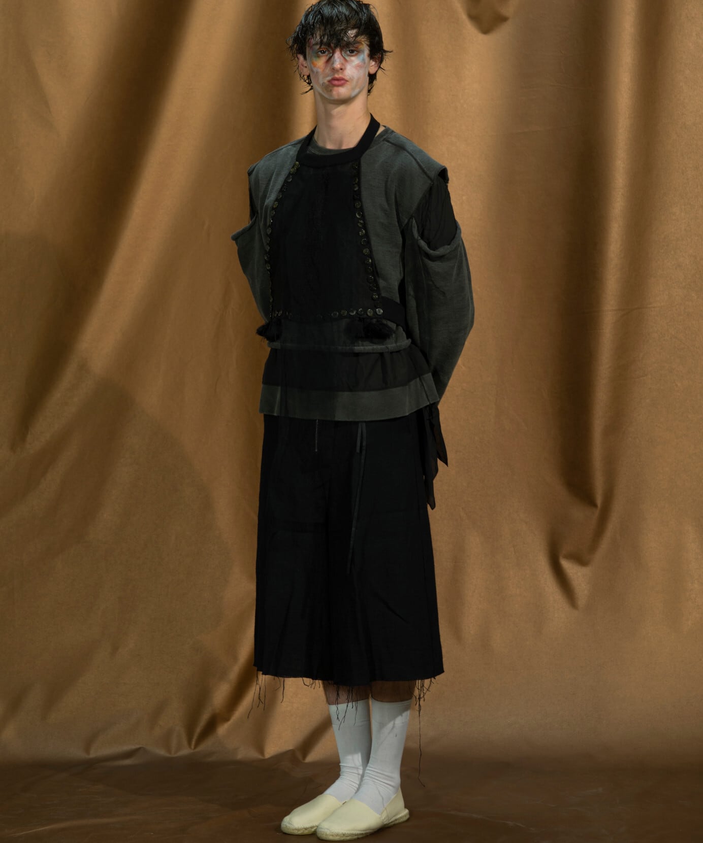Midorikawa / MID26SS-PT02 CROPPED CULOTTES PANTS (BLACK