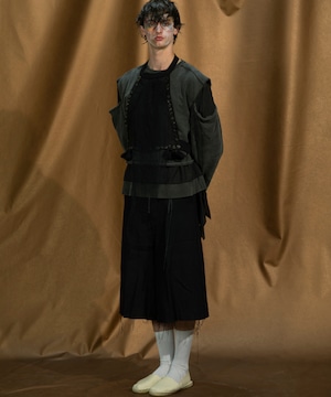 Midorikawa / MID26SS-PT02 CROPPED CULOTTES PANTS (BLACK)