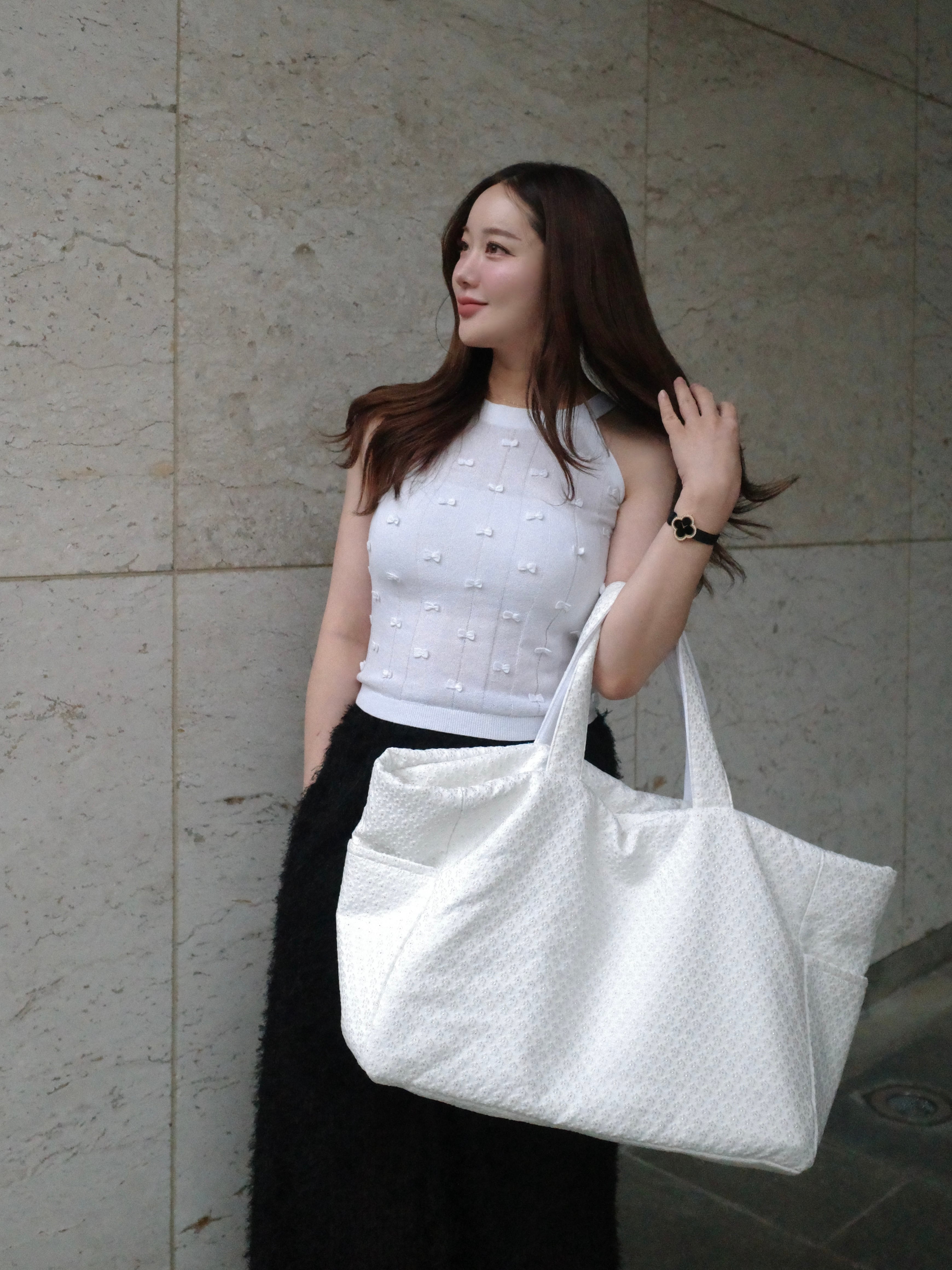 flower jacquard bag 