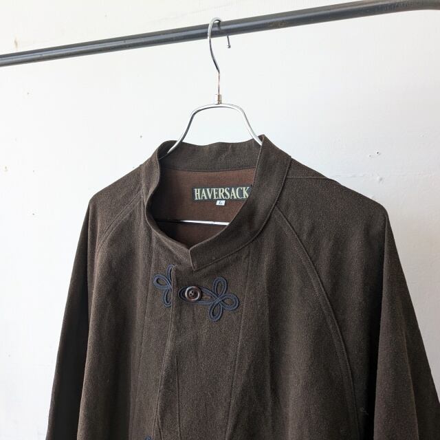 HAVERSACK スタンドカラージャケット HAVERSACK コットンフランネルスタンドカラージャケット Mud-dyed
