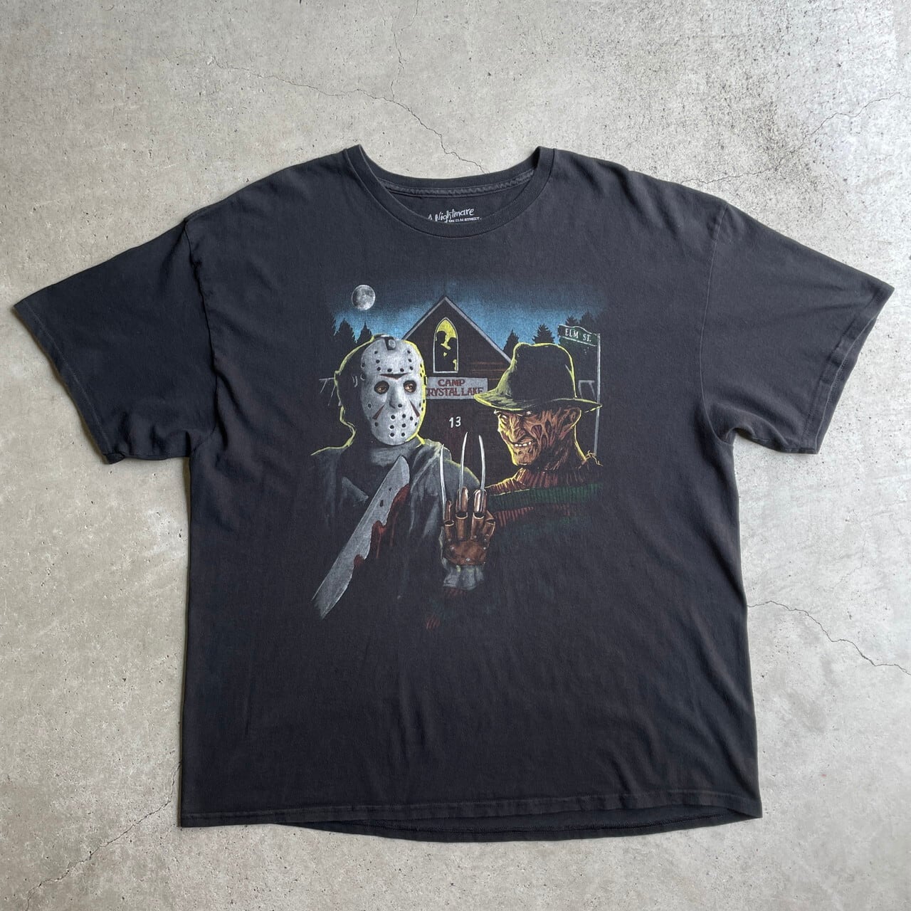 【ハロウイン】新品 エルム街の悪夢 ホラー ビッグ プリント Tシャツ
