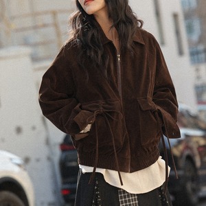 pocket ribbon short jacket　J00153