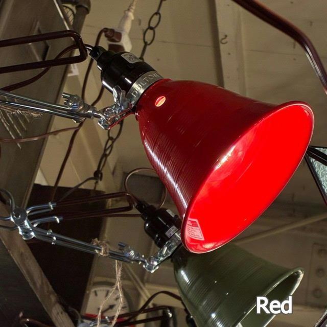 DULTON ALUMINUM CLIP LAMP S, Dalton Aluminum Clip Lamp, Small, Available in 3 Colors: Silver, Olive, and Red, E26, Desk Lamp