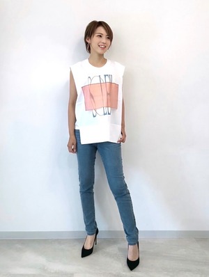 タックスリーブグラフィックカットソー