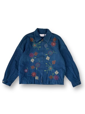 Embroidery denims jacket