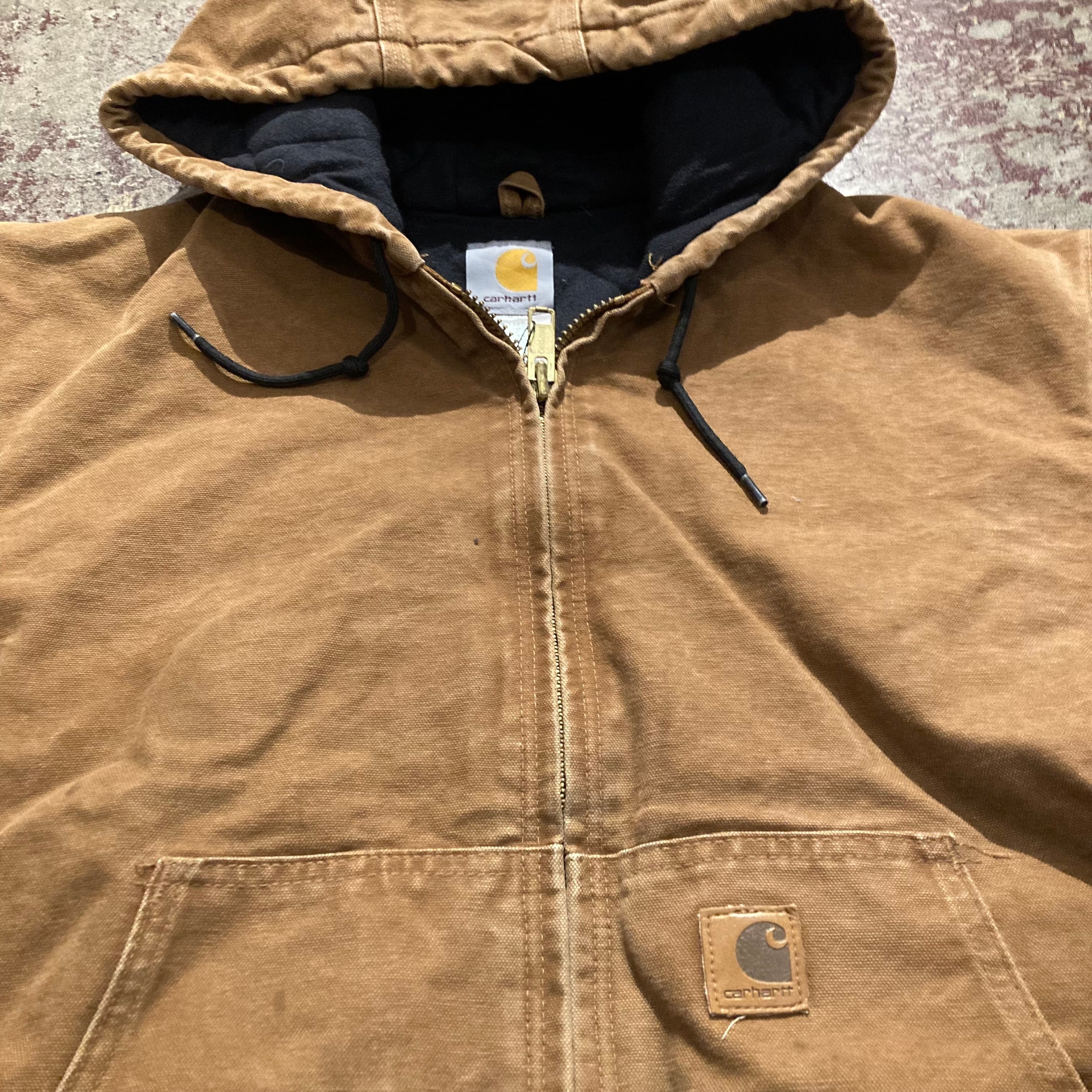 ☆お客様専用☆ 『L』Carhartt アクティブジャケット カーハート ワークジャケット ダックジャケット ジップパーカー パーカー 雰囲気系  ベージュ 古着 古着屋 高円寺 ビンテージ