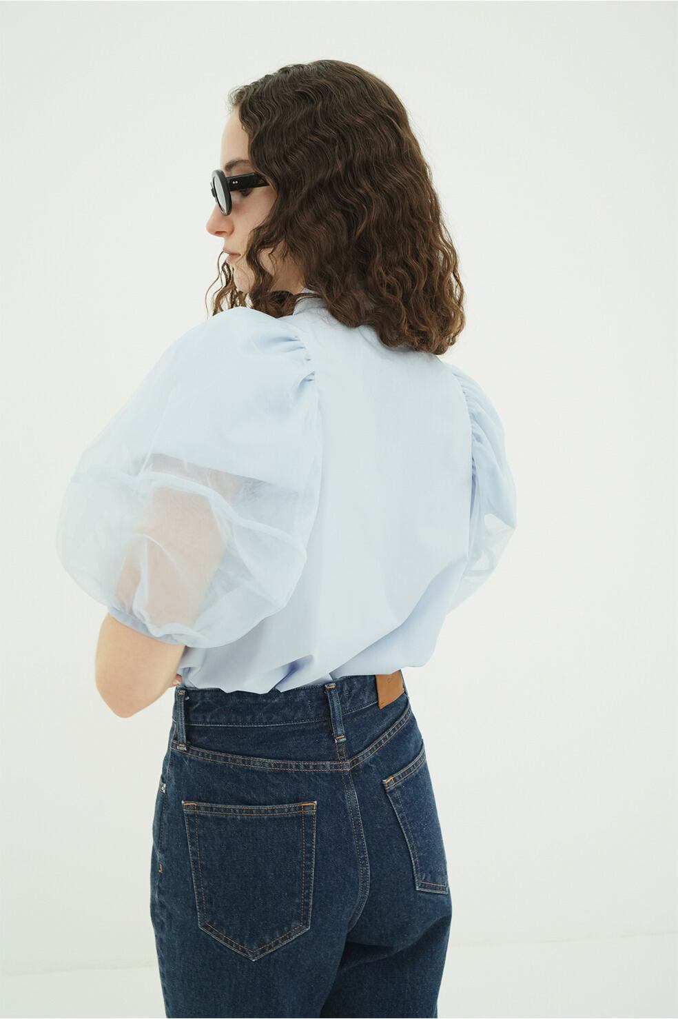 CLANE TULLE LAYERED SLEEVE SHIRTS | FLICKA ASHIYA