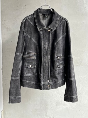 ショートレングスダブルジップデニムジャケット