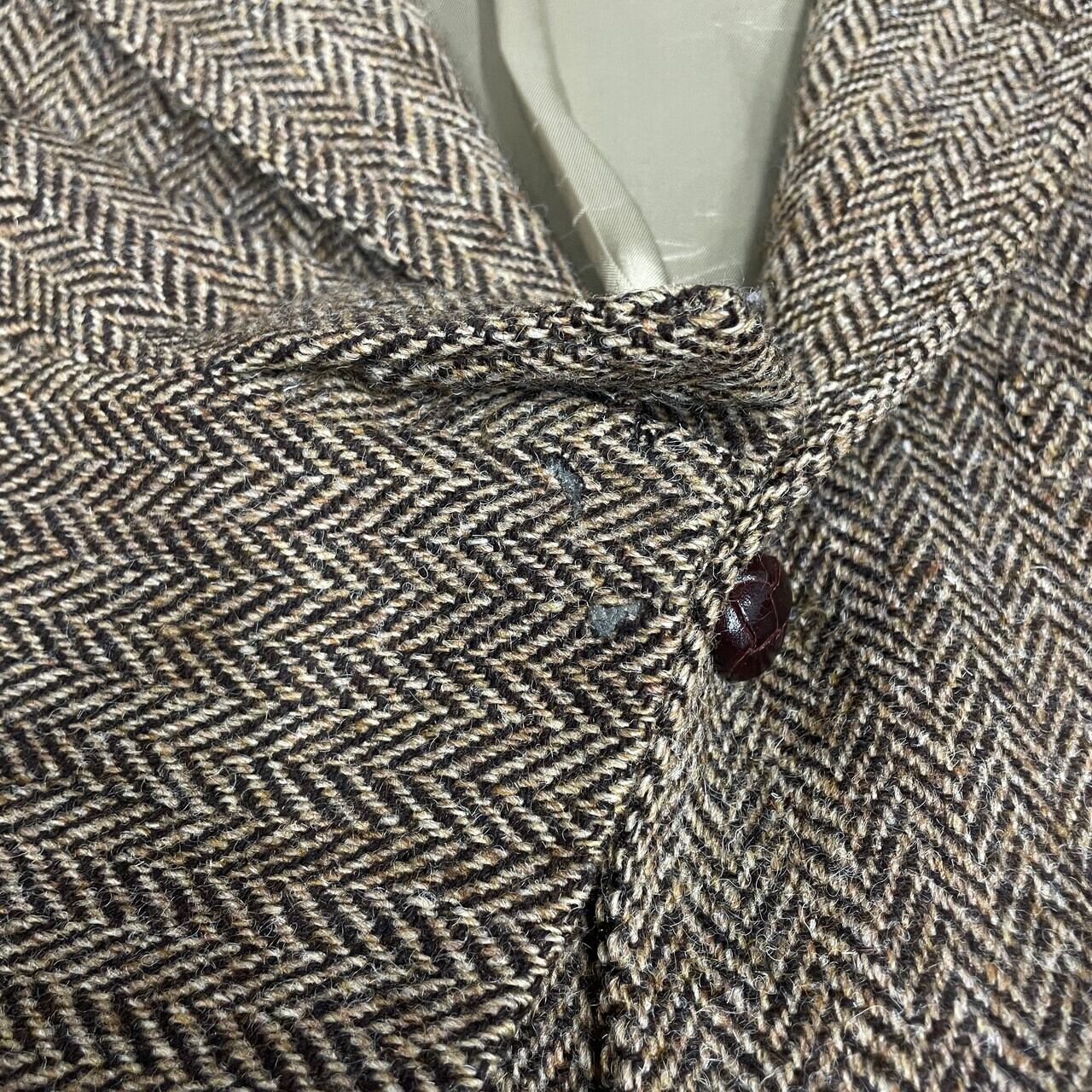 80年代 USA製 HARRIS TWEED ハリスツイード ウールテーラード