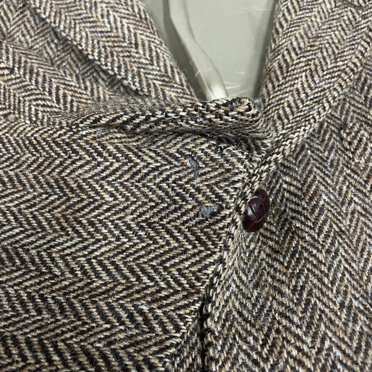 80年代 USA製 HARRIS TWEED ハリスツイード ウールテーラード 