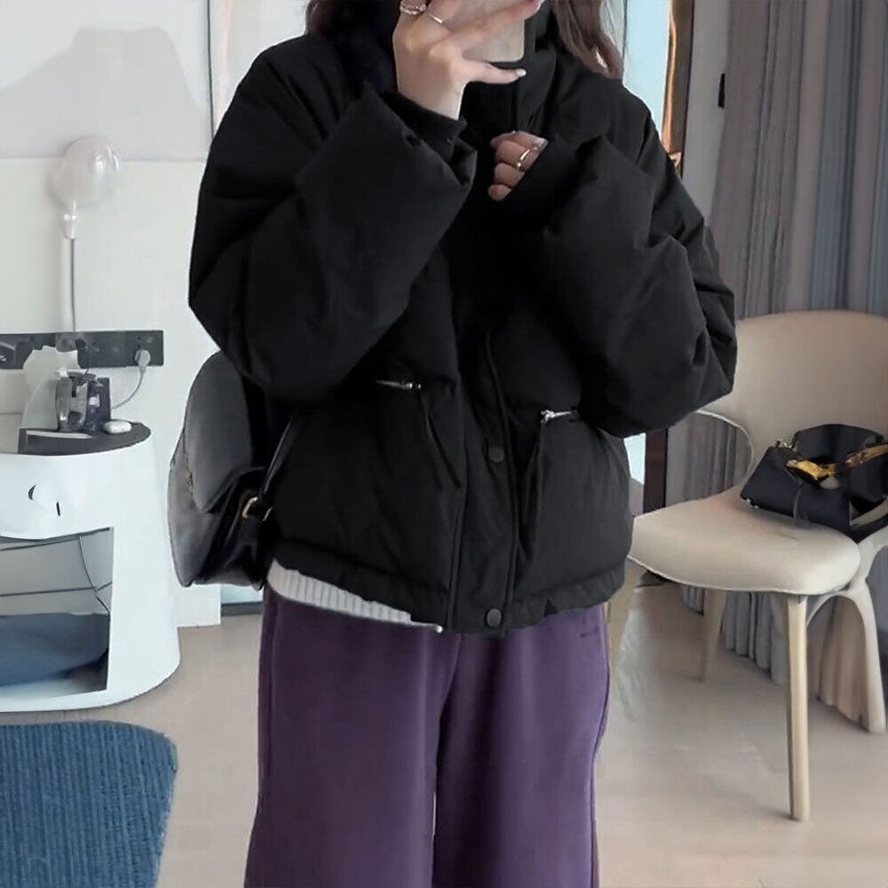 ダウン ジャケット レディース 秋冬 防寒 アウター おしゃれ きれいめ 大人 かわいい 中綿 ブルゾン 暖かい ショート丈 ストリート系 アメカジ 大人可愛い 大人女子