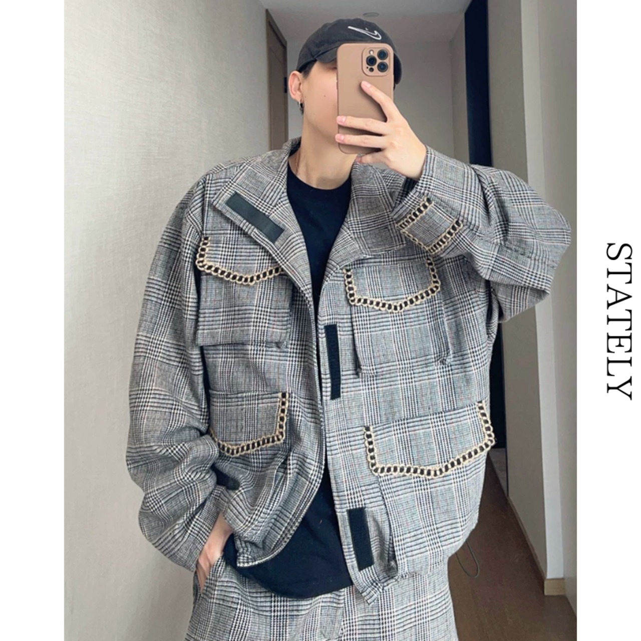 Chain Pocket チェックジャケット_O51・画像4
